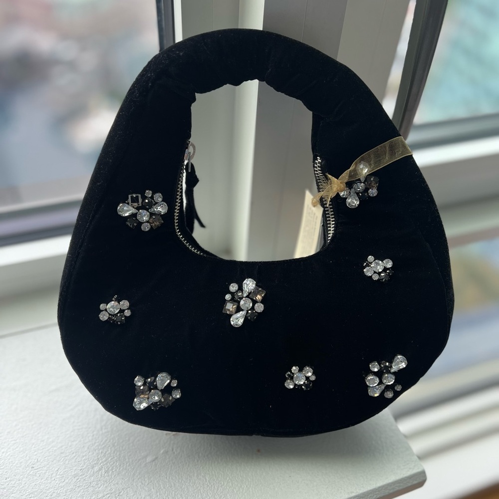 Beautiful black Rhinestone bag